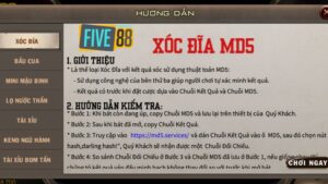 Hướng dẫn cách chơi xóc đĩa Five88 đơn giản